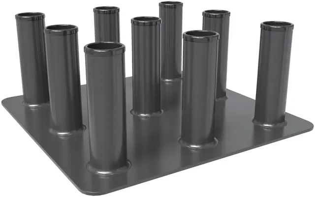 PAT-55 9 Peg Plate Base — Rack & Machine Accessories